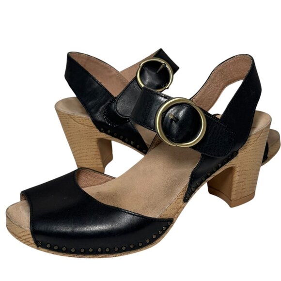 DANSKO Shoes - Dansko Women's Tamra Clog Sandals Black Leather size 38/8
